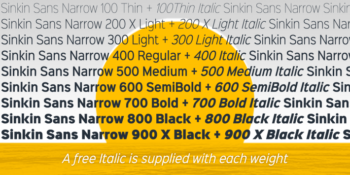 Sinkin Sans Narrow - Image 2