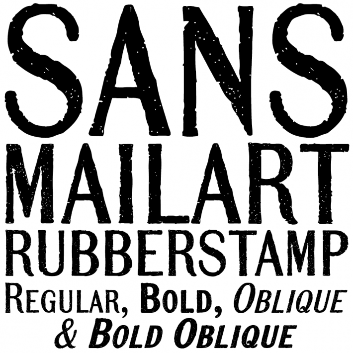 Mailart Rubberstamp Sans