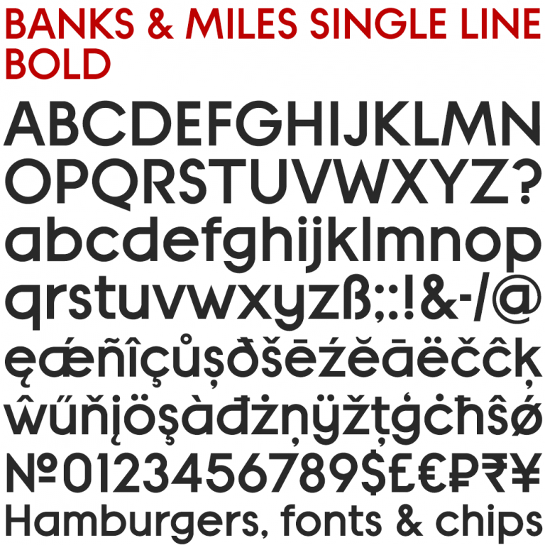 Banks & Miles Single Line - Bold.