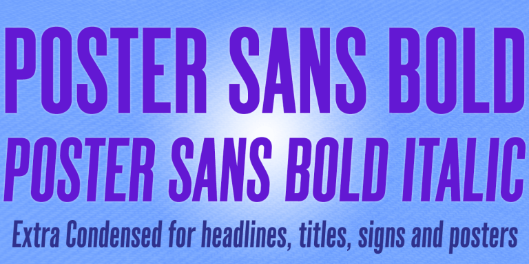 Poster Sans – K-Type