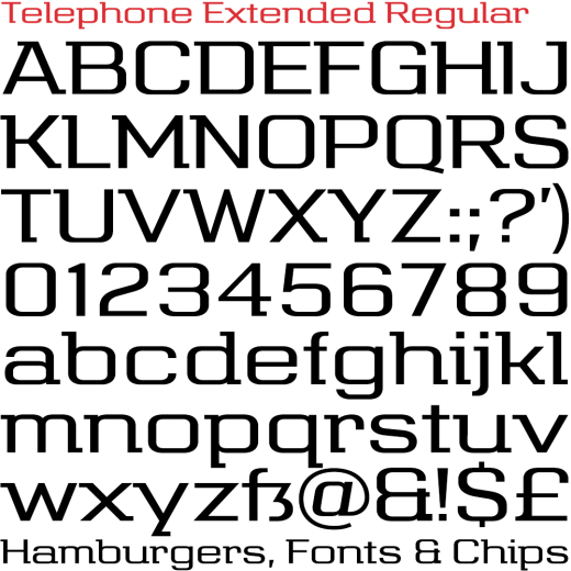 Typestyle Extended Telephone Extended – K-Type